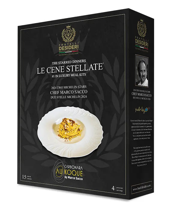 Il meal kit Carbonara Au Koque visto a ¾ da destra