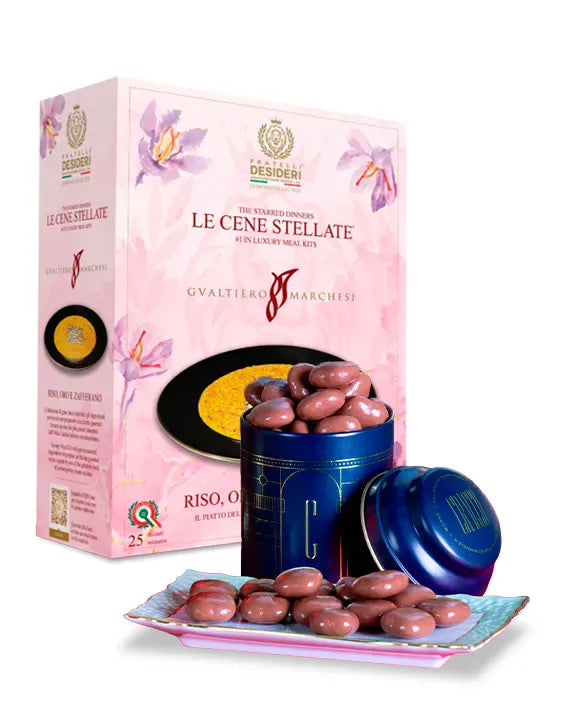 Riso, Oro e Zafferano e le Nougatine al cioccolato al latte di Carlo Cracco