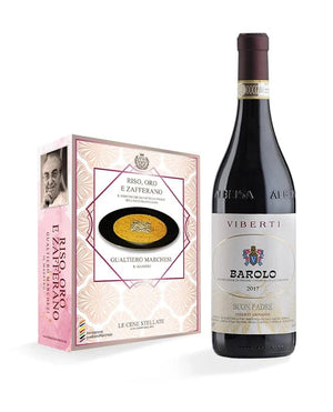 Riso, Oro e Zafferano Gift Box e il Barolo Buon Padre