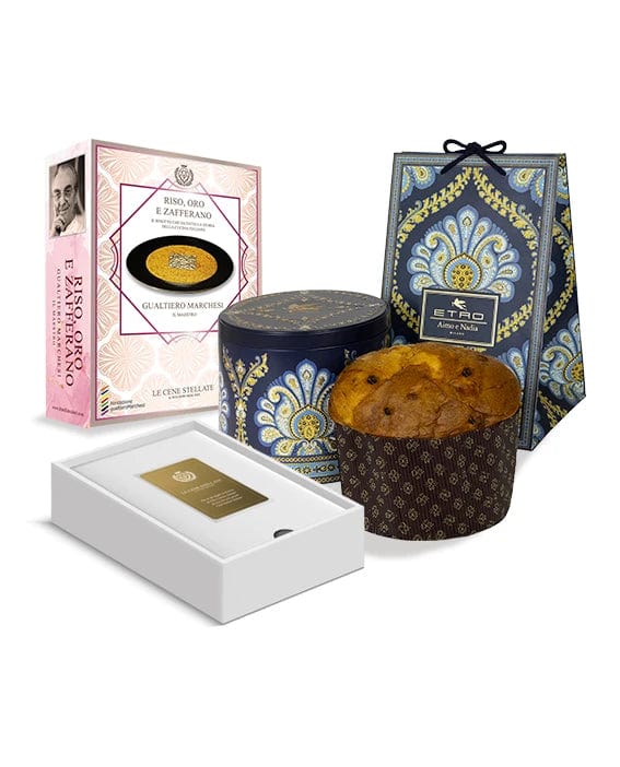 Riso, Oro e Zafferano Gift Box e il Panettone ETRO x Aimo e Nadia