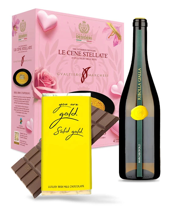 Riso, Oro e Zafferano - Limited Edition, la Tavoletta di Cioccolato "You Are Gold" e il Marchiopolo Ribolla Gialla