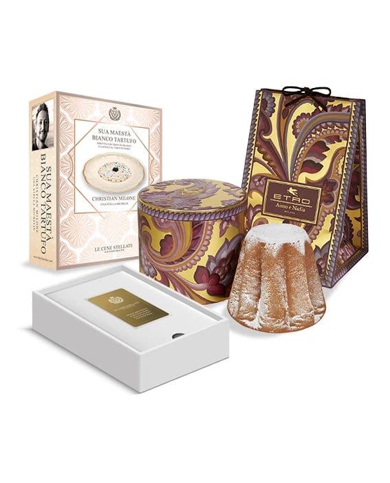 Sua Maestà Bianco Tartufo GIFT BOX e il Pandoro ETRO x Aimo e Nadia