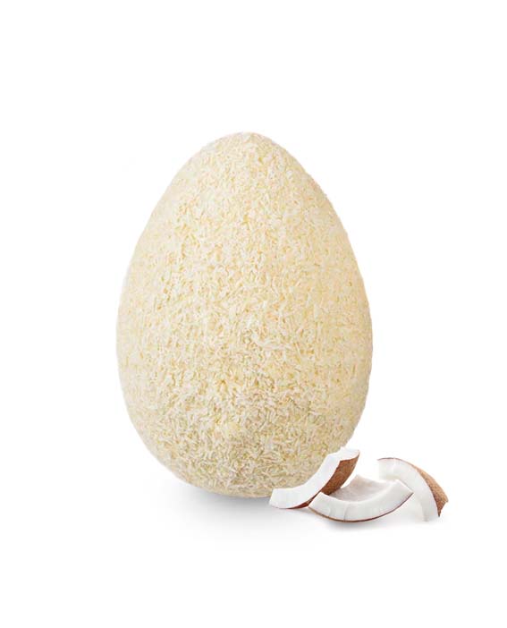 Uovo di Pasqua artigianale cocco e cioccolato bianco Ciokococco