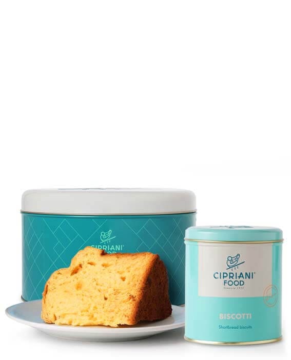 La Fugassa e i Biscotti Cipriani in latta